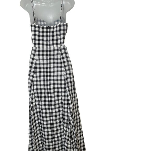 Harshman Luiza Gingham Cutout Midi Dress XS NWT - Picture 3 of 7